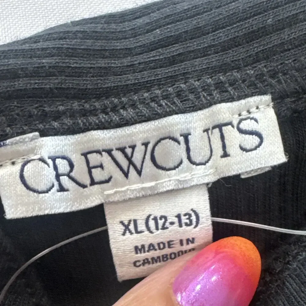 J.Crew Crewcuts Girls XL 12/14 Blouse Leopard Corduroy Skirt Set Bow Accents